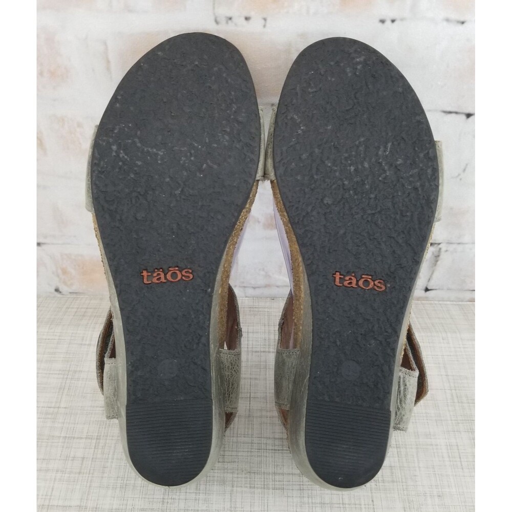 Taos Carousel 2 Grey Wedge Ankle Strap Sandle Women's Size 8/8.5 EU 39 - Picture 7 of 12